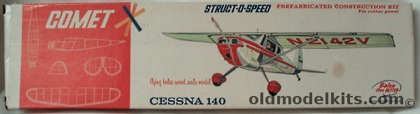 Comet Cessna 140 Struct-O-Speed Flying Balsa Model, 2205-49 plastic model kit